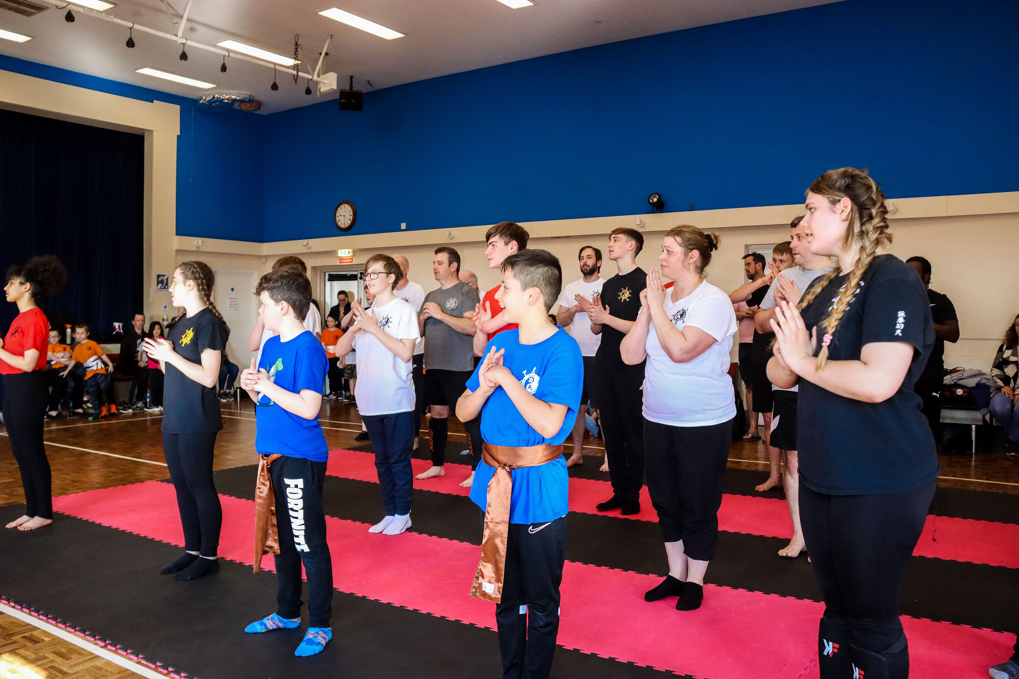 Group of Students learing Kung Fu